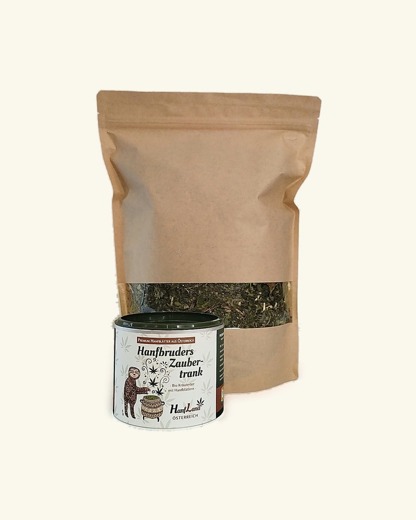 Bio Hanftee Hanfbruders Zaubertrank – Vorratsset Dose + 200 g